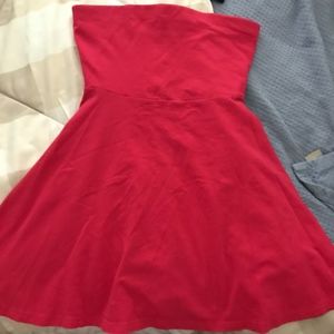 Hot Pink Express Strapless Dress